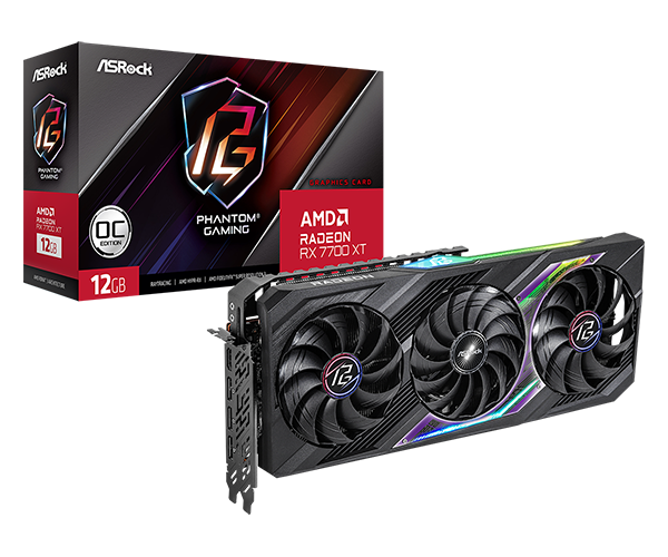 ASRock | AMD Radeon™ RX 7700 XT Phantom Gaming 12GB OC